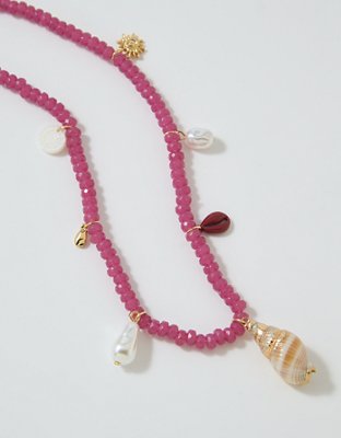 Женское колье Aerie Beaded Charm, цвет: Разноцветный — фото 3