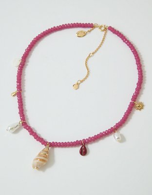 Aerie Beaded Charm Necklace