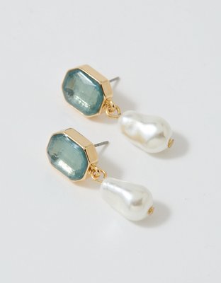 Aerie Gem Pearl Earrings