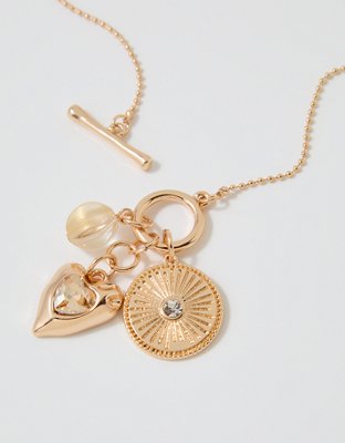 Aerie Long Charm Pendant Necklace