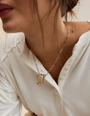 Aerie Horsebit Charm Necklace