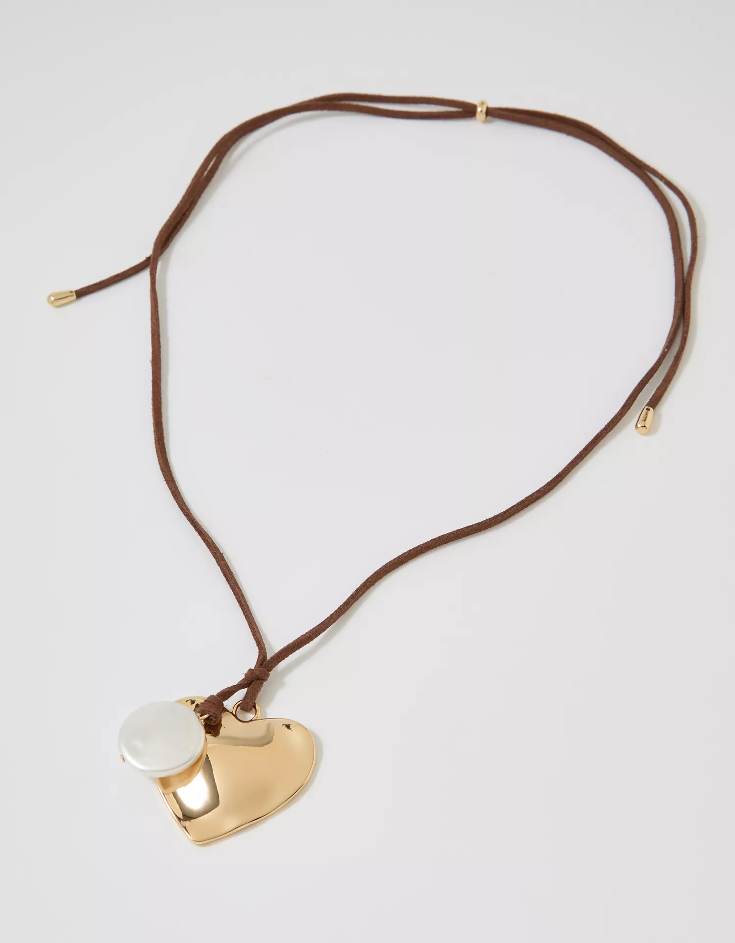 Aerie Suede Long Pendant Necklace
