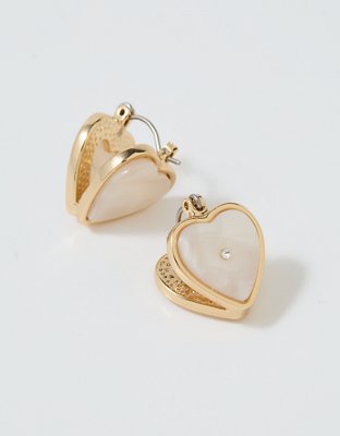 Женские серьги Aerie Resin Heart Huggie, цвет: Разноцветный — фото 2