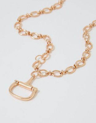Женское колье Aerie Long Horsebit, цвет: Золотой — фото 2
