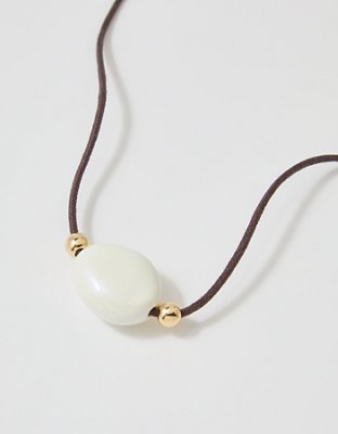 Collier en cordon avec pierre Aerie