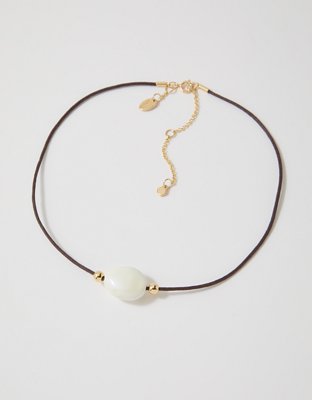 Collier en cordon avec pierre Aerie