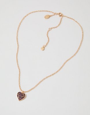 Aerie Enamel Heart Necklace
