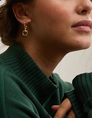 Aerie Horsebit Hoop Earrings