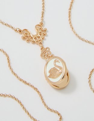 Женское колье Aerie Oval Locket, цвет: Золотой — фото 2