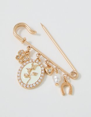 Женские украшения Aerie Dainty Charm Pin, цвет: Золотой — фото 2
