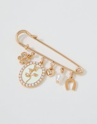 Женские украшения Aerie Dainty Charm Pin, цвет: Золотой — фото 1