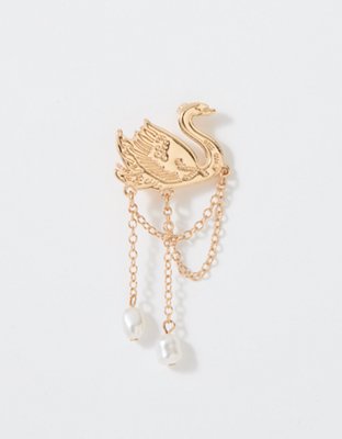 Украшения Aerie Swan Pin, цвет: Золотой — фото 1