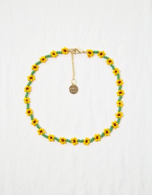 Pura Vida Flower Seed Bead Anklet