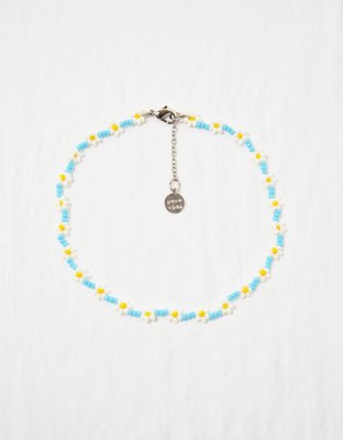 Pura Vida Flower Seed Bead Anklet Aerie