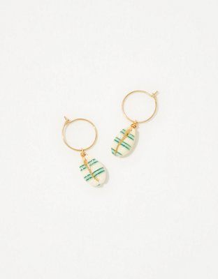 Aerie Shell Huggie Earrings