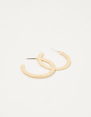 Aerie Hammered Hoop Earrings — фото 2