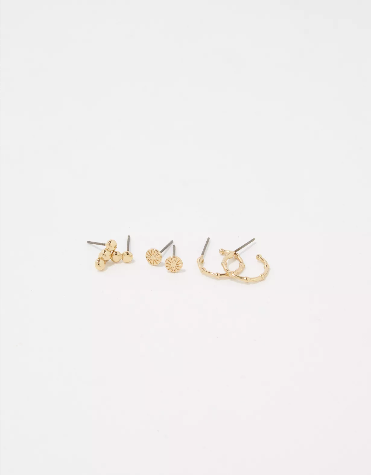 Aerie Metal Simple Earrings 3-Pack