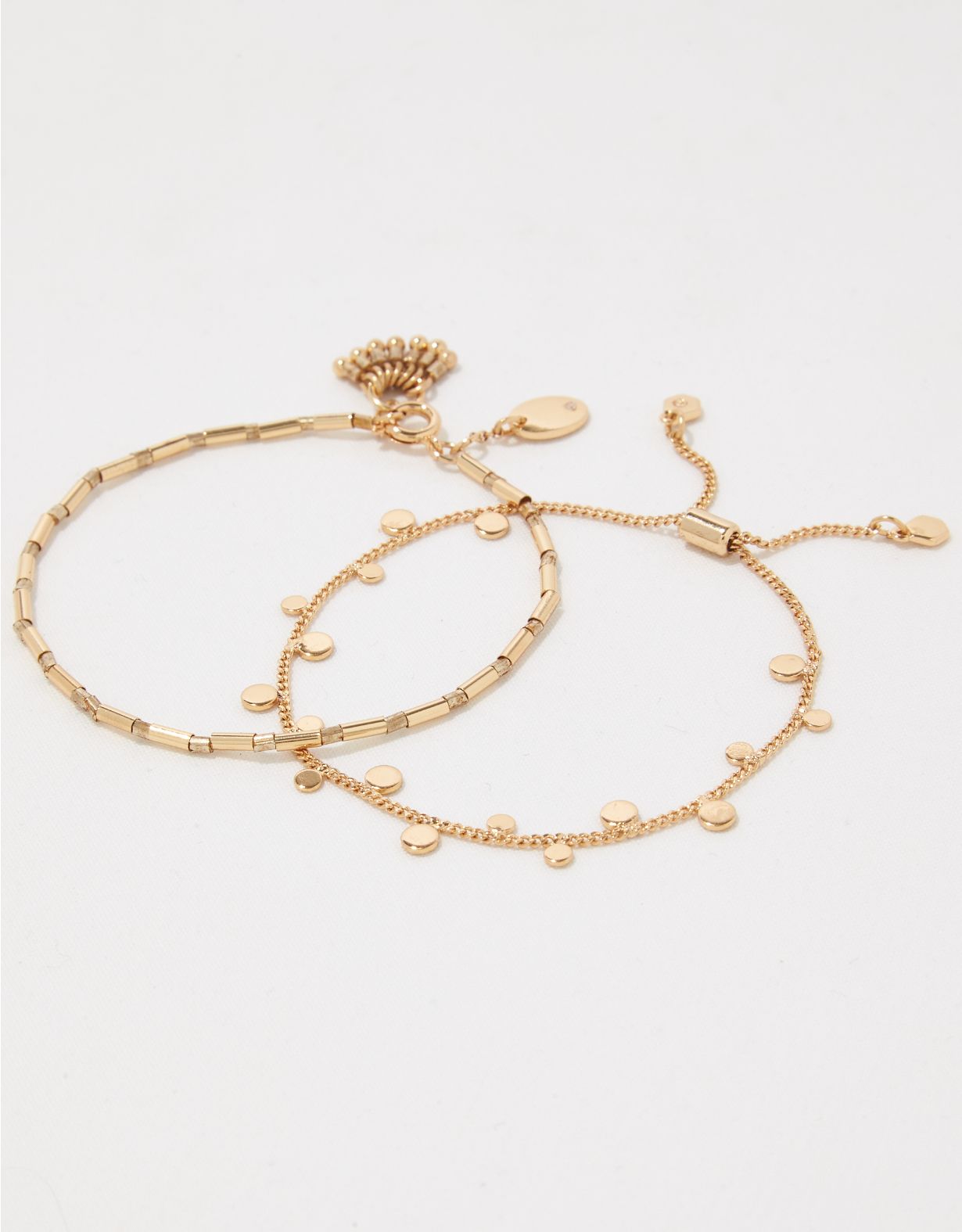 Aerie Gold Beaded Bracelet 2-Pack