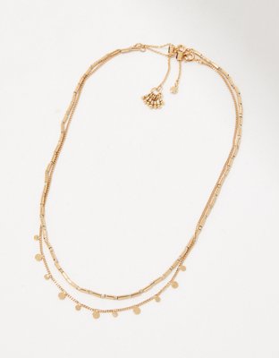 Aerie Gold Beaded Necklace