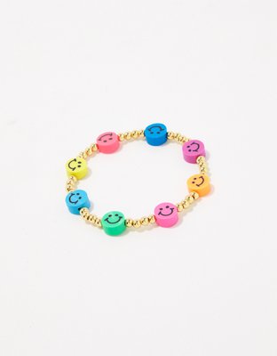 Jill & Ally Smiley Gold Ball Bracelet