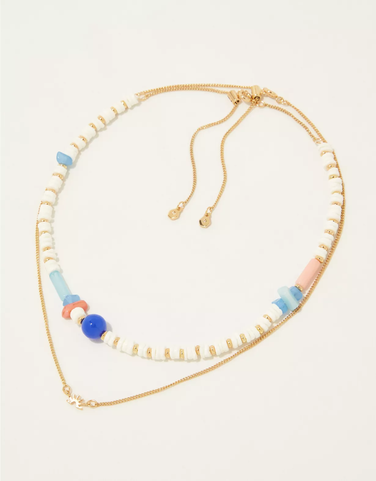 Aerie Glass Bead Shell Necklace