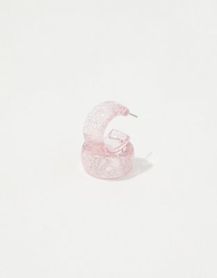 Aerie Glitter Hoop Earrings