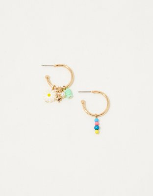 Aerie Charm Mini Hoop Earrings