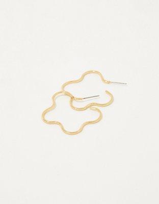 Aerie Flower Hoop Earrings