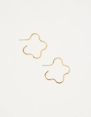 Aerie Flower Hoop Earrings