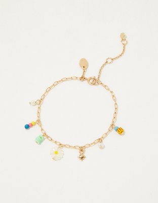 Aerie Flower Charm Bracelet