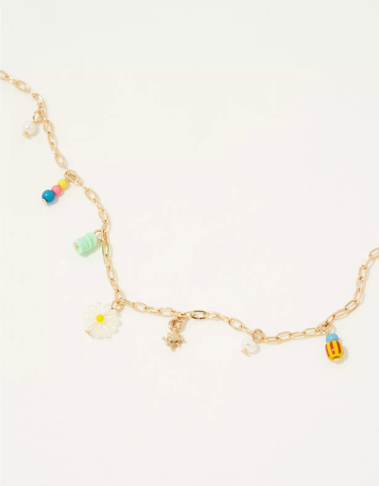 Aerie Gold Beaded Necklace
