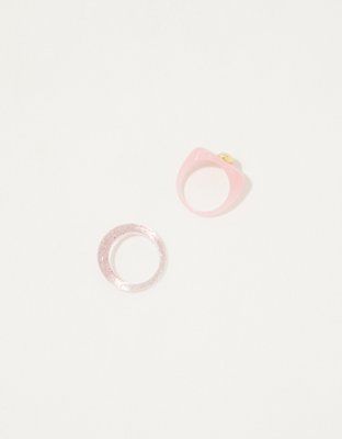 Aerie Resin Flower Ring 2-Pack