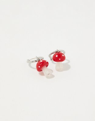 Pura Vida Mushroom Huggie Earrings