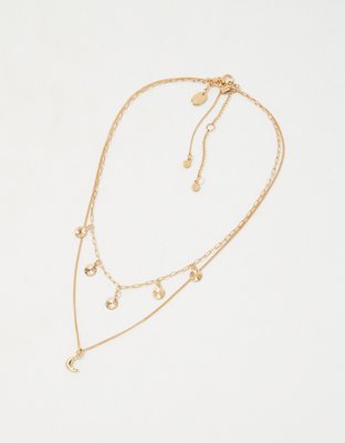 Aerie Moon Multi-Chain Necklace