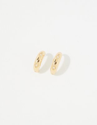 Aerie Star Inlay Hoop Earrings