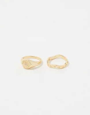 Aerie Star Inlay Signet Ring