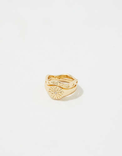Aerie Star Inlay Signet Ring