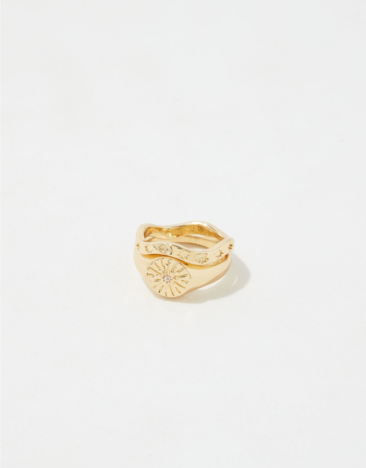 Aerie Star Inlay Signet Ring
