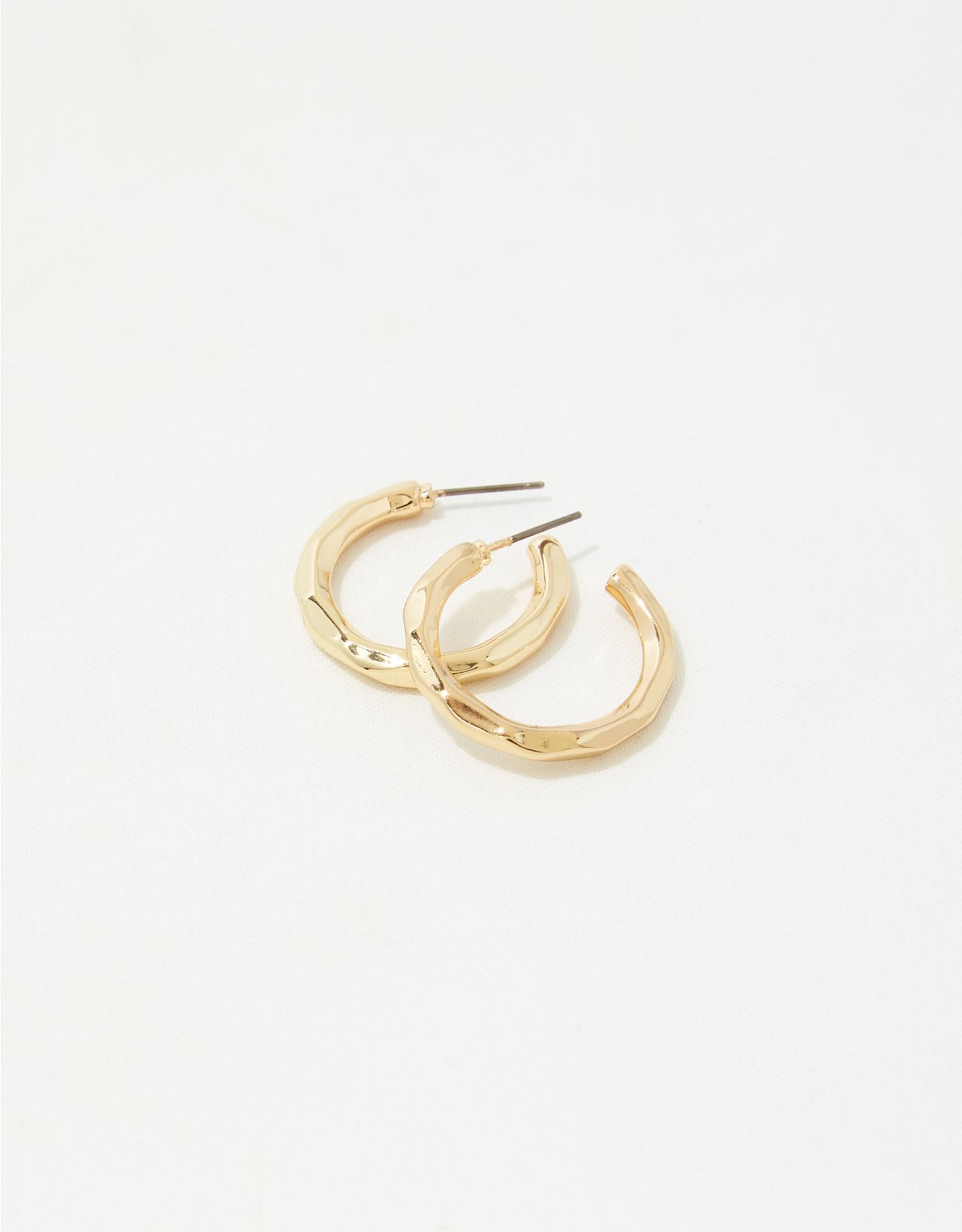 Aerie Textured Simple Hoop Earrings