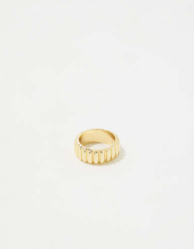 Aerie Ribbed Band Ring