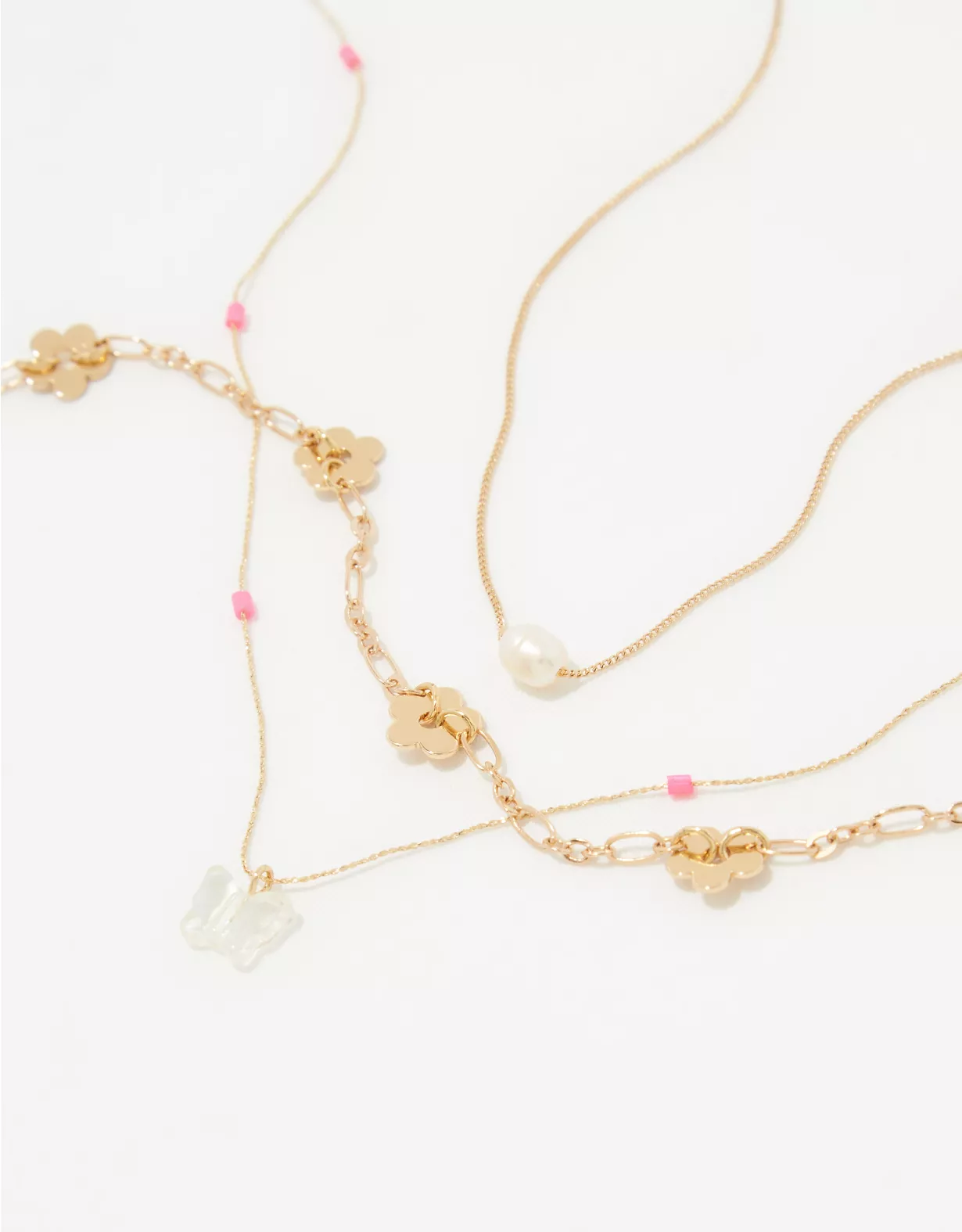 Aerie Iridescent Butterfly Necklace Pack