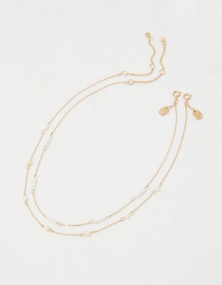 Aerie Dainty Pearl Necklace Pack