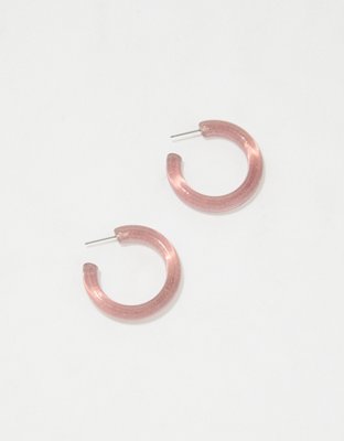 Aerie Shimmer Resin Chunky Hoop Earrings
