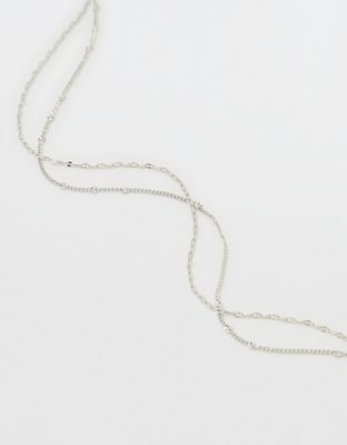 Aerie Dainty Silver Belly Chain Pack — фото 4