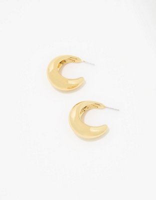 Chunky gold online hoop earrings target