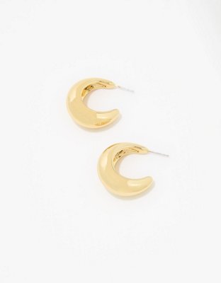 Teardrop Hoop Studs Earrings with Extra Long Chain Backs – i.a.m