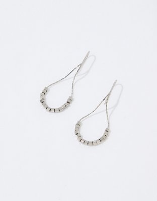 Aerie Square Bead Hoop Earrings — фото 2