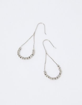 Aerie Square Bead Hoop Earrings