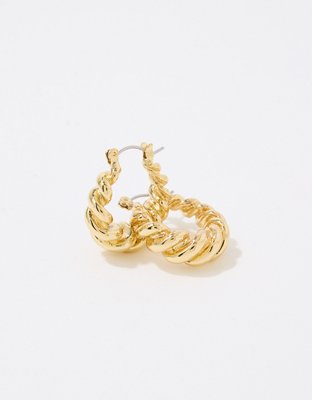 Aerie Twist Dome Hoop Earrings