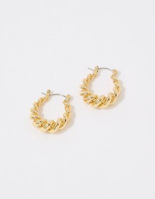 Aerie Twist Dome Hoop Earrings